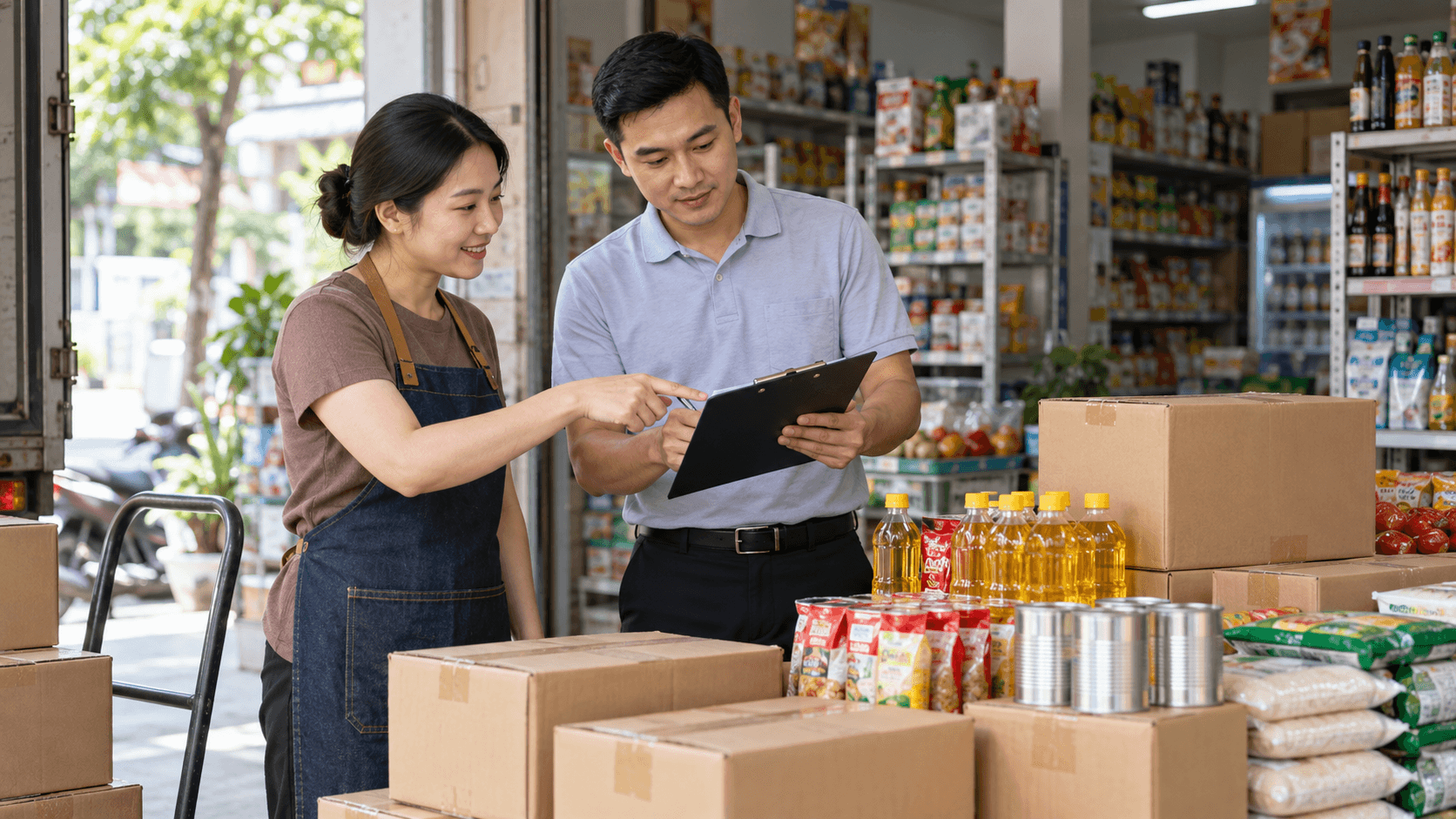 Phối hợp với nhà cung cấp để nhận hàng bán lẻ ít sai sót