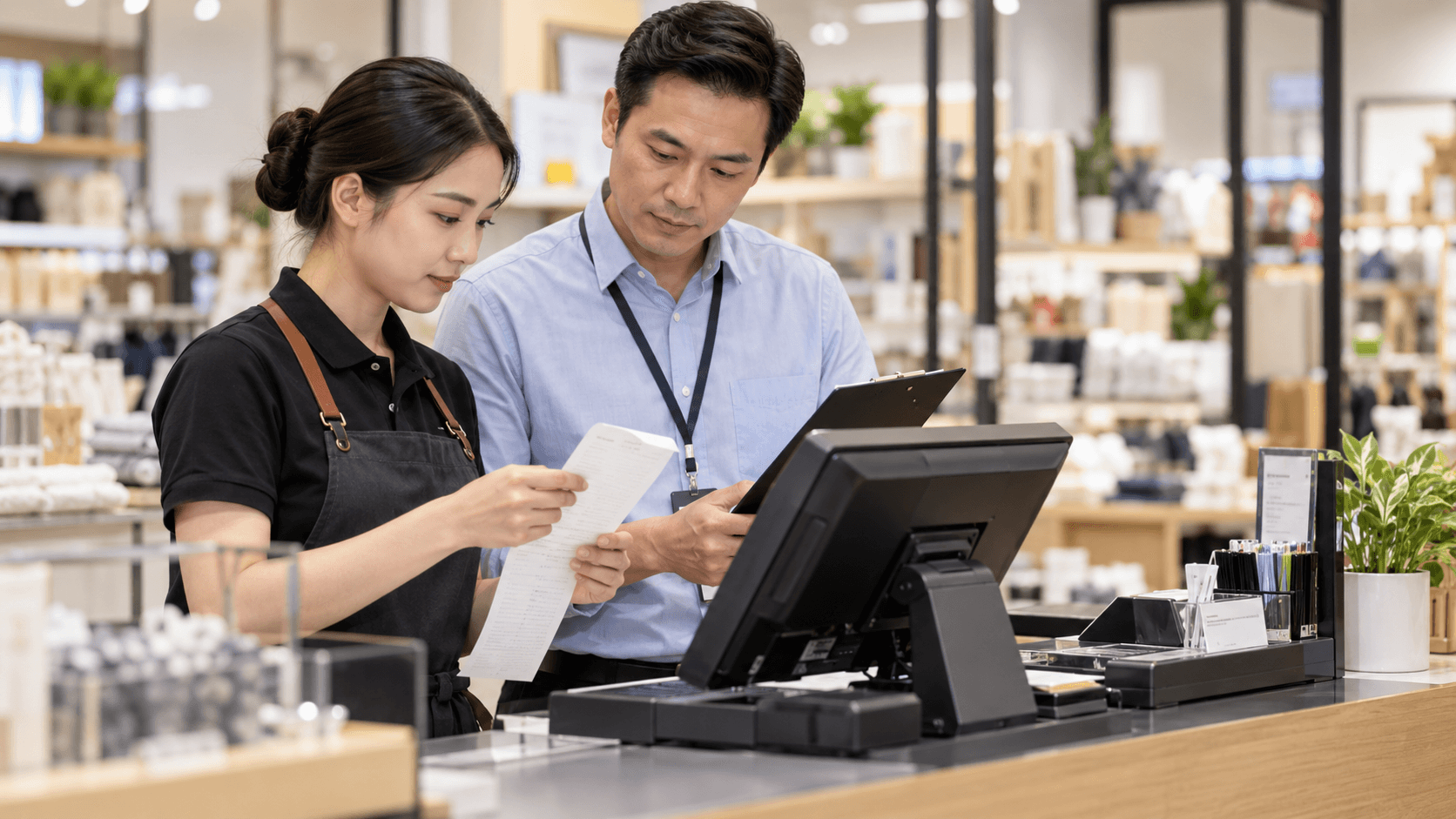 Chốt ca và đối chiếu giao dịch tại cửa hàng bán lẻ